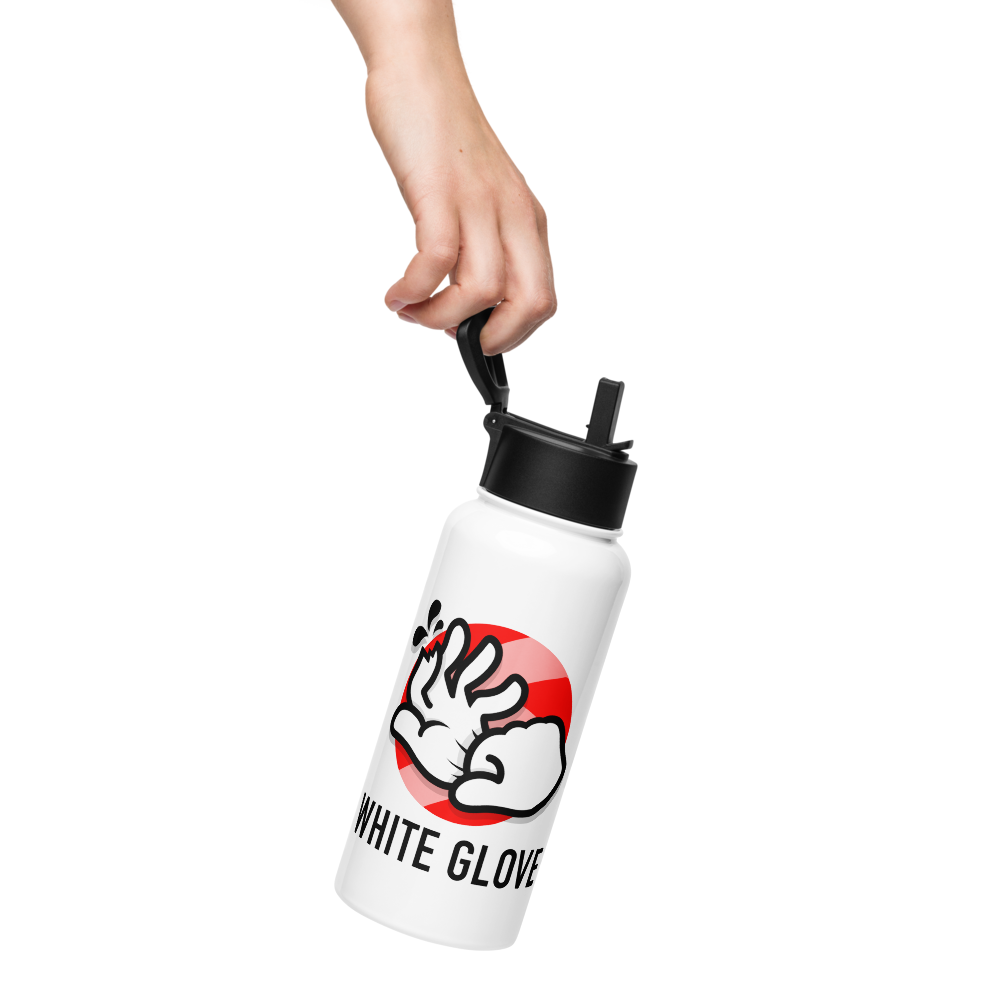 W.G. Borraccia in acciaio inossidabile con coperchio e cannuccia